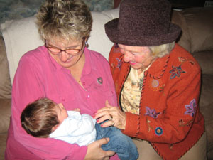 Dot and Mom with Stretchy Boy