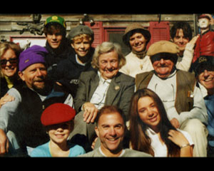 Libby surrounded by her family